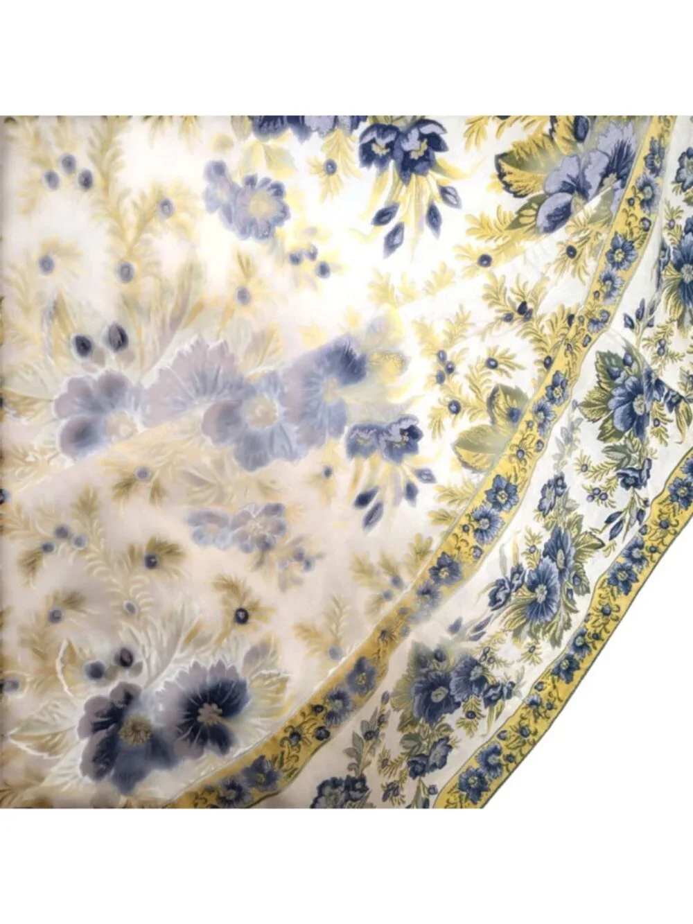 Vintage April Cornell Floral Tablecloth Round  88